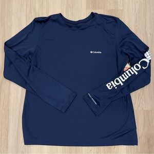 NWT Columbia Omnishade Navy Long Sleeve
